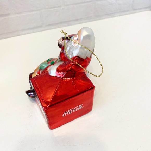 Coca Cola Glass Santa Christmas Ornament 1941 THIRST ASKS FOR NOTHING MORE 2001 - Picture 5 of 8